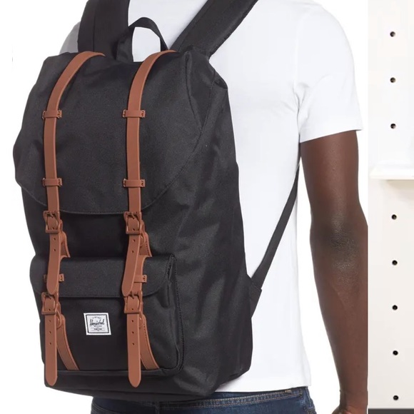 Herschel Black Little America Backpack - Picture 5 of 9